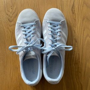 Adidas light blue suede campus sneakers